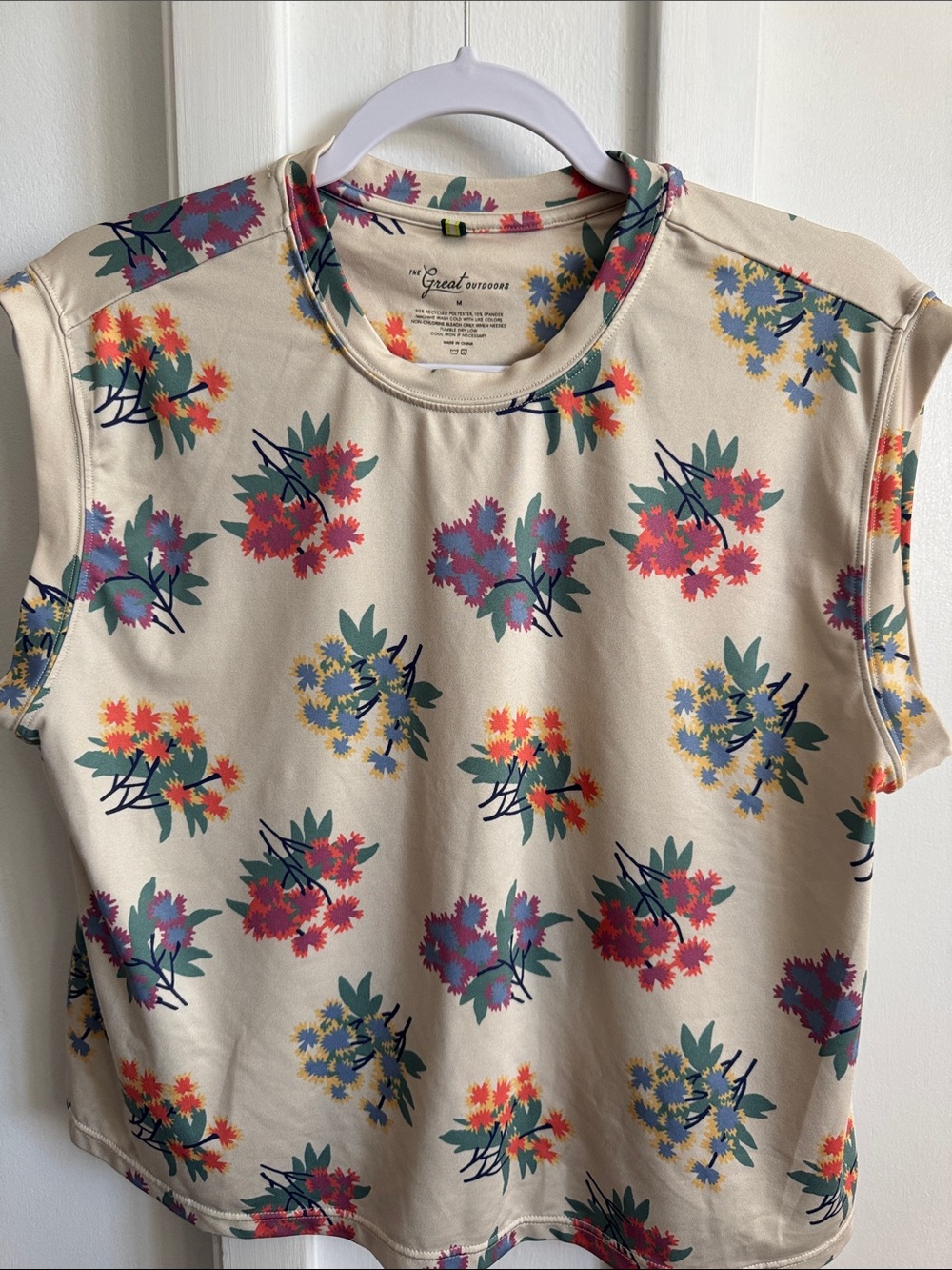 The Great Outdoors Cream Floral Muscle Tank